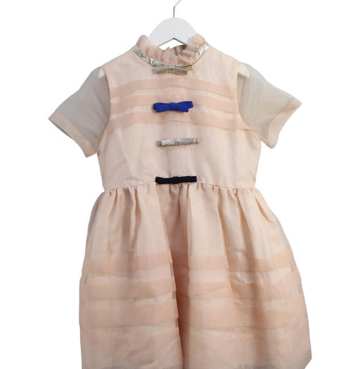 A Pink Short Sleeve Dresses from Hucklebones in size 8Y for girl. (Front View)