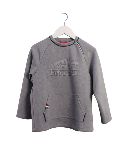 A Grey Sweatshirts from Ferrari in size 4T for boy. (Front View)