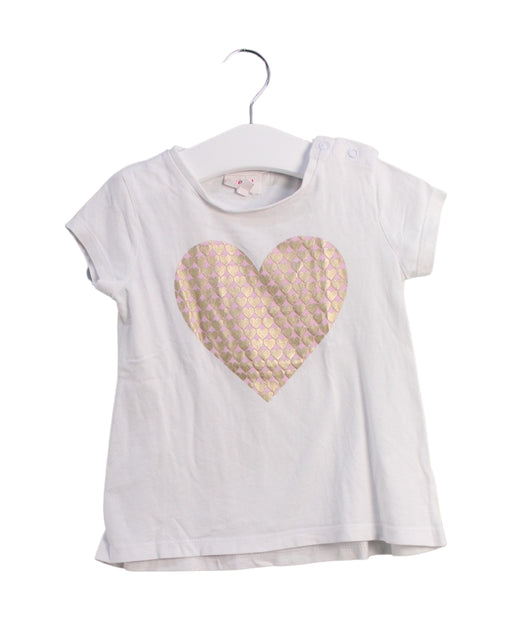 A White Short Sleeve T Shirts from Seed in size 12-18M for girl. (Front View)