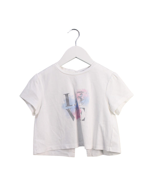 A White Short Sleeve Tops from Ferrari in size 9Y for girl. (Front View)