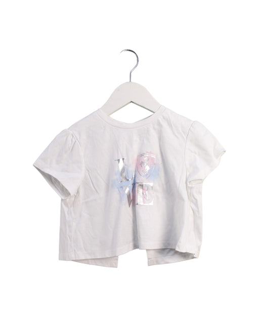 A White Short Sleeve Tops from Ferrari in size 7Y for girl. (Front View)