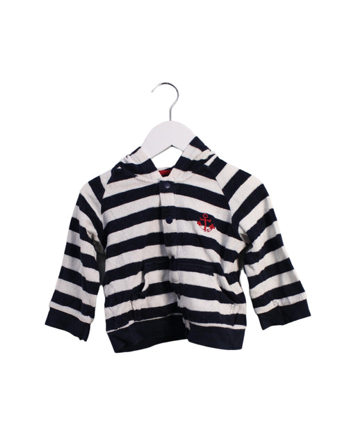A Navy Buttoned Sweatshirts from Comme Ca Ism in size 18-24M for girl. (Front View)
