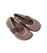 A Brown Flats from Camper in size 4T for girl. (Front View)