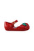 A Red Flats from Mini Melissa in size 18-24M for girl. (Back View)