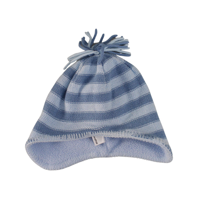 A Blue Winter Hats from Kingkow in size 3-6M for girl. (Front View)