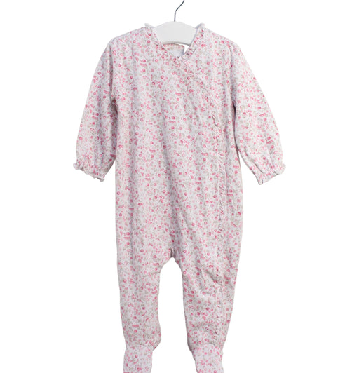 A Pink Onesies from The Little White Company in size 6-12M for girl. (Front View)