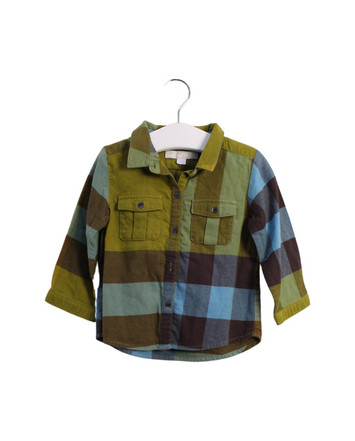 A Green Shirts from Burberry in size 6-12M for boy. (Front View)