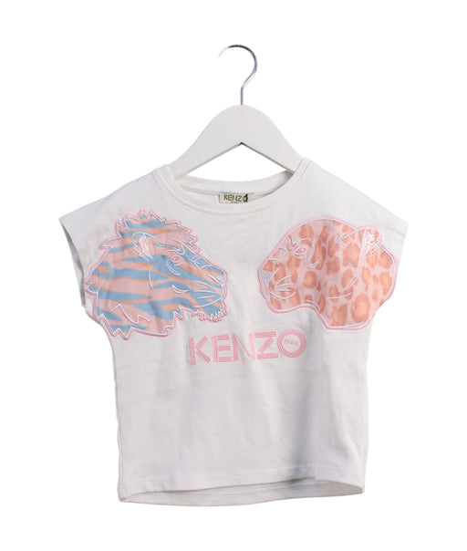 A White Short Sleeve T Shirts from Kenzo in size 4T for girl. (Front View)