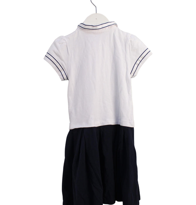 A White Short Sleeve Dresses from Patachou in size 5T for girl. (Back View)