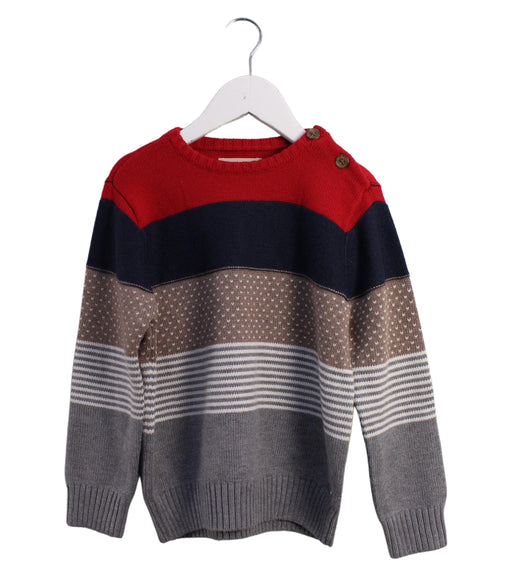 A Multicolour Knit Sweaters from Chickeeduck in size 4T for boy. (Front View)