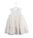 A White Sleeveless Dresses from Tartine et Chocolat in size 5T for girl. (Front View)