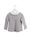 A White Long Sleeve Tops from Les Enphants in size 3T for girl. (Back View)