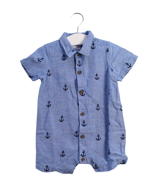 A Blue Rompers from Seed in size 6-12M for boy. (Front View)