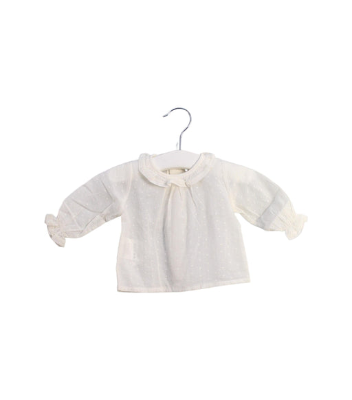 A White Long Sleeve Tops from Pili Carrera in size 0-3M for girl. (Front View)