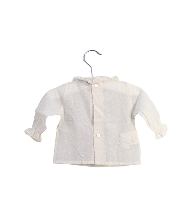 A White Long Sleeve Tops from Pili Carrera in size 0-3M for girl. (Back View)