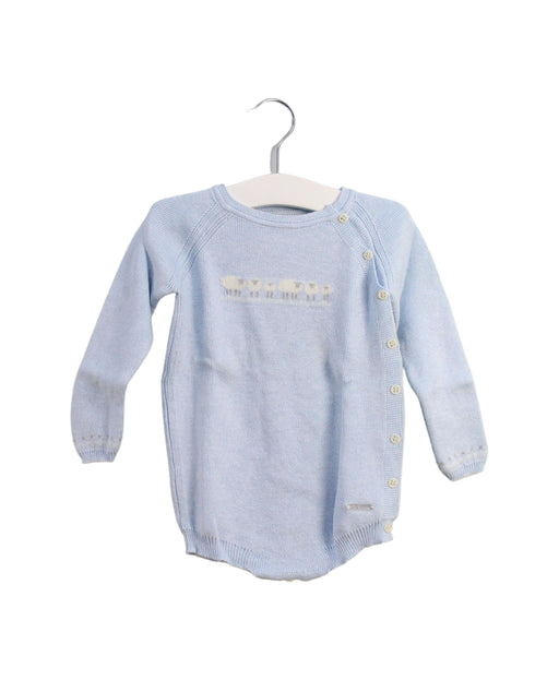 A Blue Long Sleeve Bodysuits from Pili Carrera in size 0-3M for boy. (Front View)