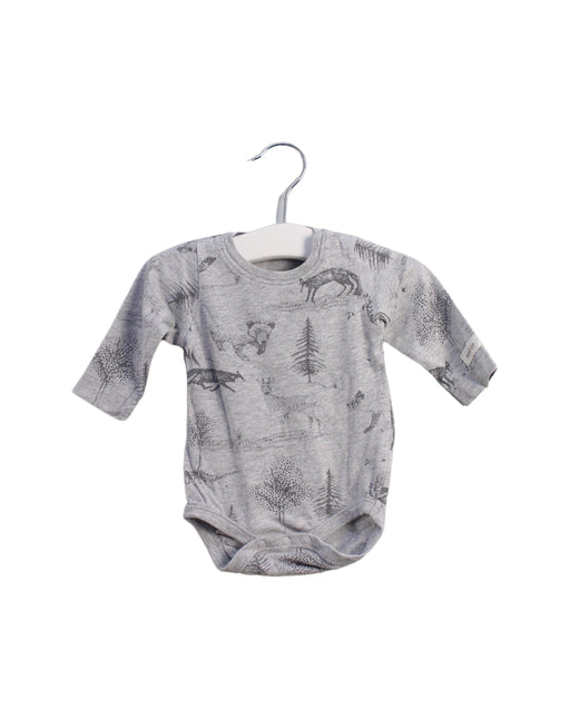 A Grey Long Sleeve Bodysuits from Newbie in size 0-3M for boy. (Front View)