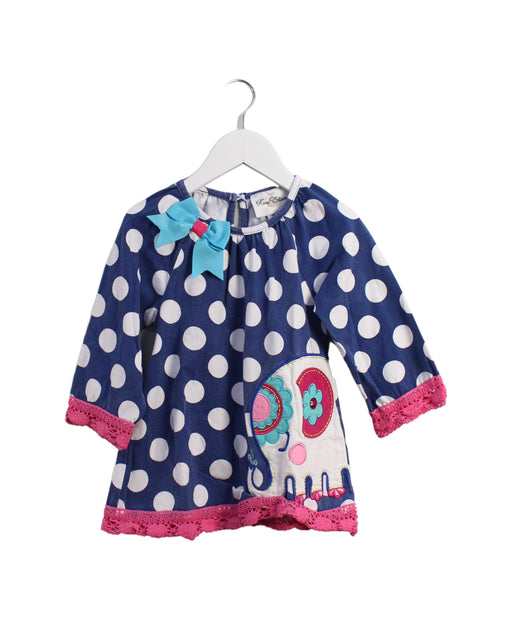 A Blue Long Sleeve Dresses from Rare Editions in size 3T for girl. (Front View)