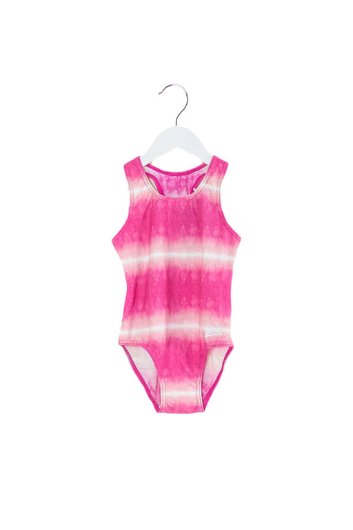 A Pink Swimsuits from Zoggs in size 6T for girl. (Front View)