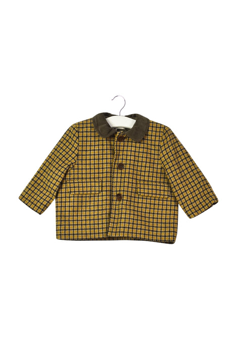 A Yellow Lightweight Jackets from Caramel Baby & Child in size 6-12M for boy. (Front View)