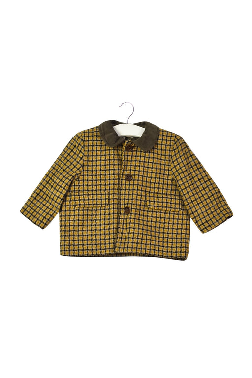 A Yellow Lightweight Jackets from Caramel Baby & Child in size 6-12M for boy. (Front View)