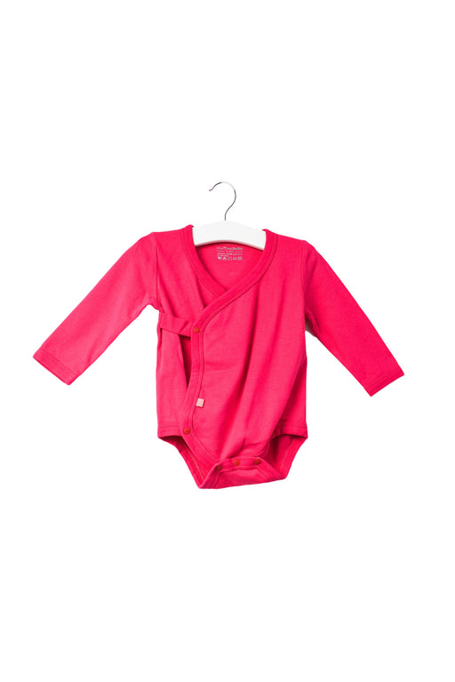 A Pink Long Sleeve Bodysuits from CIGOGNE Bébé in size 6-12M for girl. (Front View)
