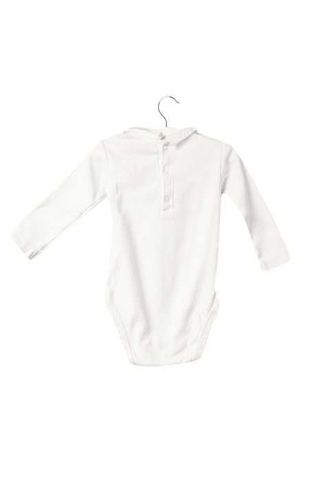 A White Long Sleeve Bodysuits from Jacadi in size 6-12M for girl. (Back View)
