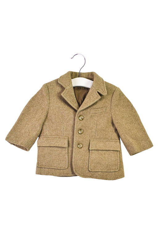 A Brown Lightweight Jackets from Nicholas & Bears in size 6-12M for boy. (Front View)