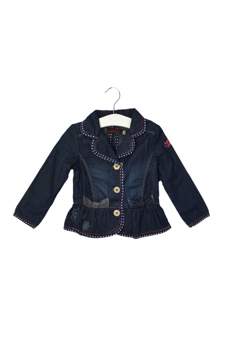 A Blue Lightweight Jackets from Catimini in size 12-18M for girl. (Front View)