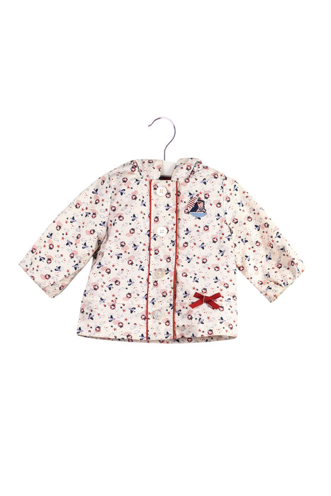 A White Lightweight Jackets from Sergent Major in size 3-6M for girl. (Front View)