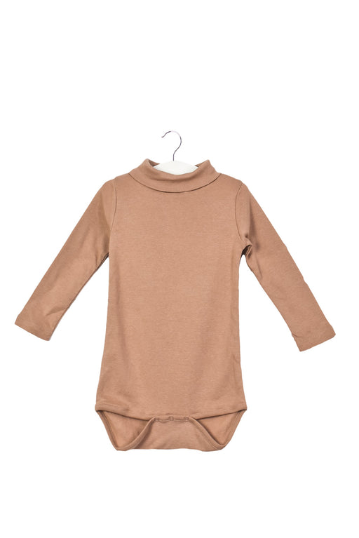 A Beige Long Sleeve Bodysuits from Bonpoint in size 12-18M for girl. (Front View)
