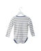 A Grey Long Sleeve Bodysuits from The Little White Company in size 12-18M for boy. (Back View)