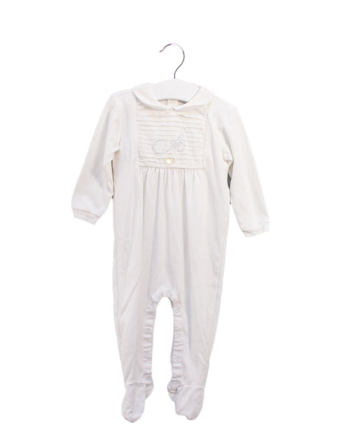 A Ivory Onesies from Armani in size 6-12M for girl. (Front View)