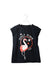 A Black Short Sleeve T Shirts from IKKS in size 10Y for girl. (Front View)