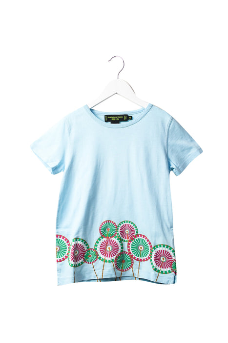 A Blue Short Sleeve T Shirts from Shanghai Tang in size 6T for girl. (Front View)