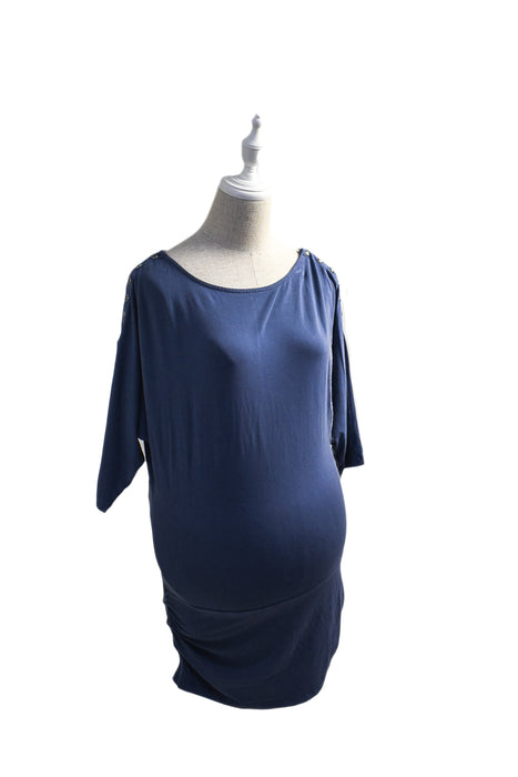 Blue Seraphine Maternity Long Sleeve Top S (US6) at Retykle