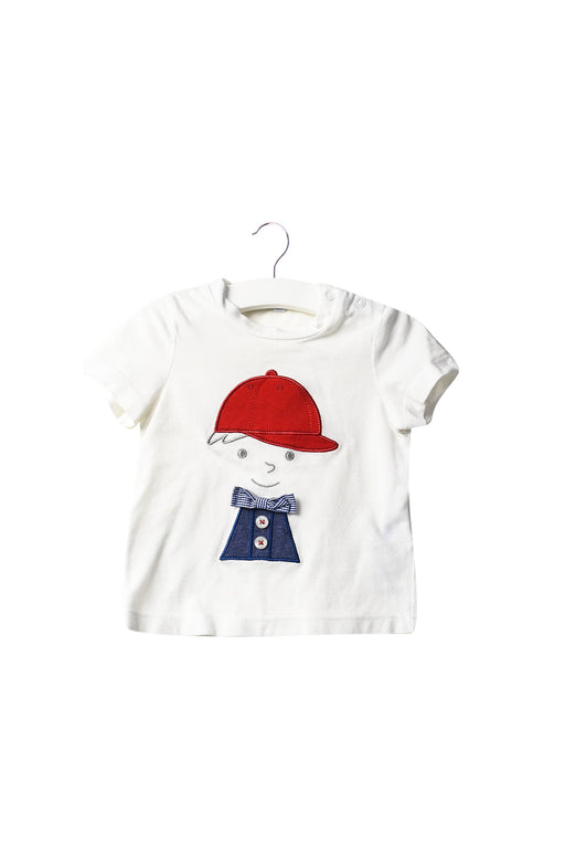 A White Short Sleeve T Shirts from Nicholas & Bears in size 6-12M for boy. (Front View)