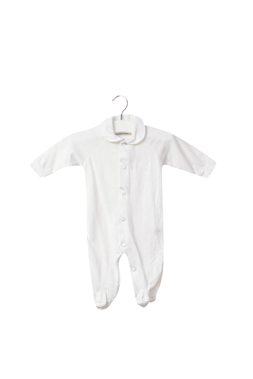 White Cambrass Jumpsuit 0-3M (52cm) at Retykle