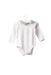 A White Long Sleeve Bodysuits from Jacadi in size 6-12M for girl. (Front View)