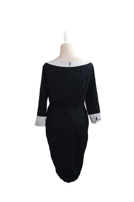 Navy Seraphine Maternity Long Sleeve Dress S (US4) at Retykle