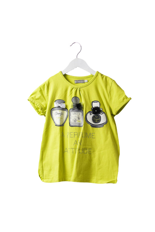 A Yellow Short Sleeve T Shirts from Boboli in size 8Y for girl. (Front View)