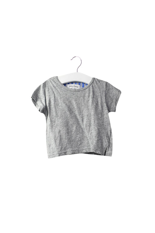 A Grey Short Sleeve T Shirts from Hilly Chrisp in size 6-12M for boy. (Front View)