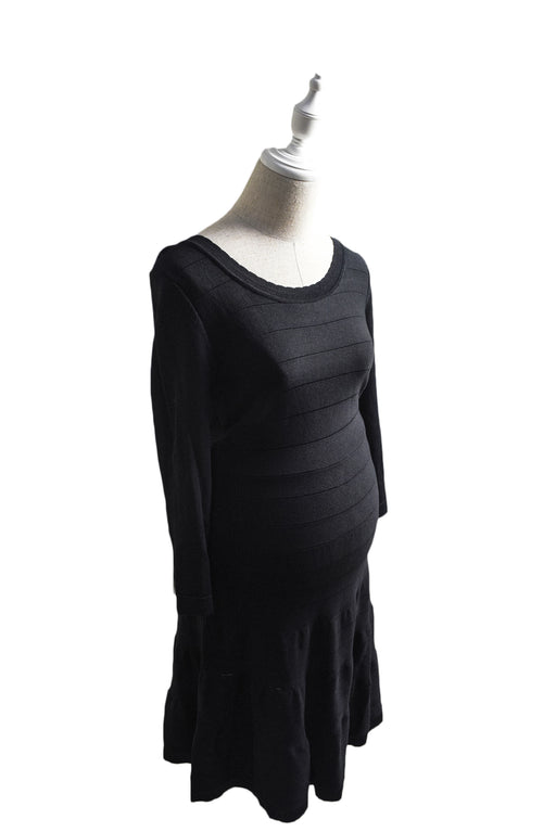 Black Seraphine Maternity Long Sleeve Dress S (US4) at Retykle