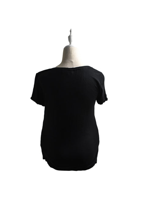 A Black Short Sleeve T Shirts from Mayarya in size S for maternity. (Back View)