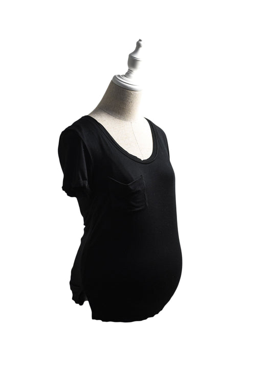 A Black Short Sleeve T Shirts from Mayarya in size S for maternity. (Front View)