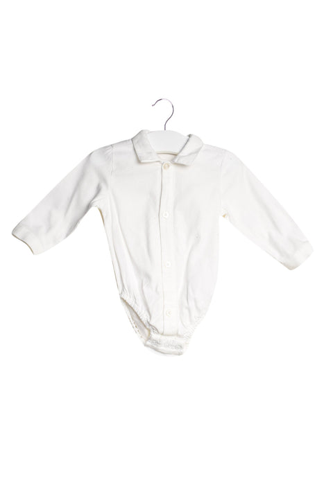 A White Long Sleeve Bodysuits from Mayoral in size 0-3M for boy. (Front View)