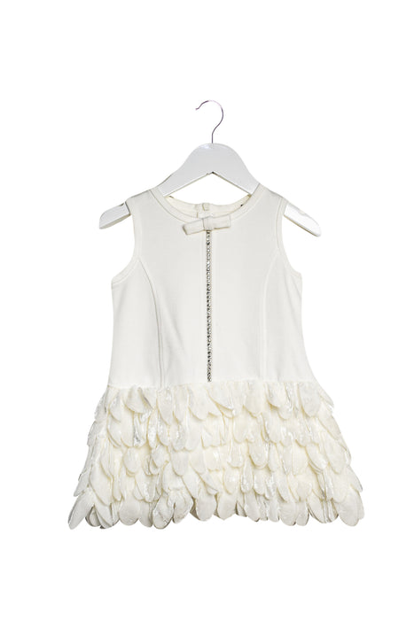 White Monnalisa Sleeveless Dress 18M at Retykle