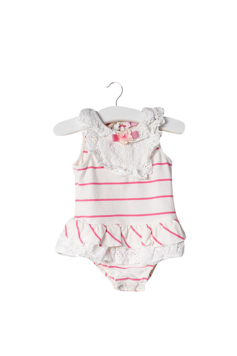 A Ivory Sleeveless Bodysuits from Nicholas & Bears in size 0-3M for girl. (Front View)