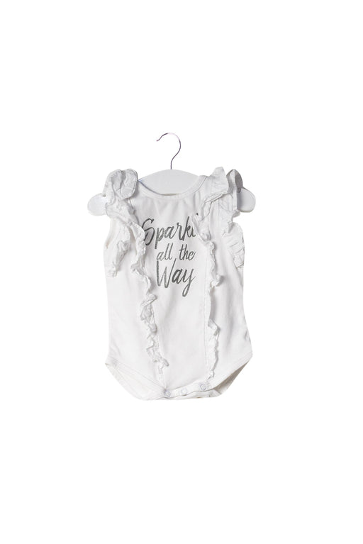 A White Sleeveless Bodysuits from Bardot Junior in size 3-6M for girl. (Front View)