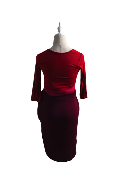 Red Tiffany Rose Maternity Long Sleeve Dress XS - S (UK6 - UK8) at Retykle